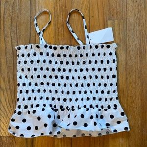 NWT polka cot crop top